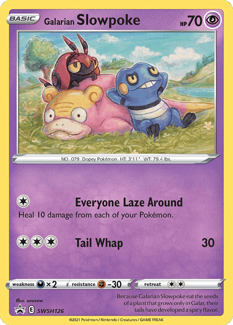Galarian Slowpoke #126 from SWSH Black Star Promos - Promo - Illustrated by sowsow