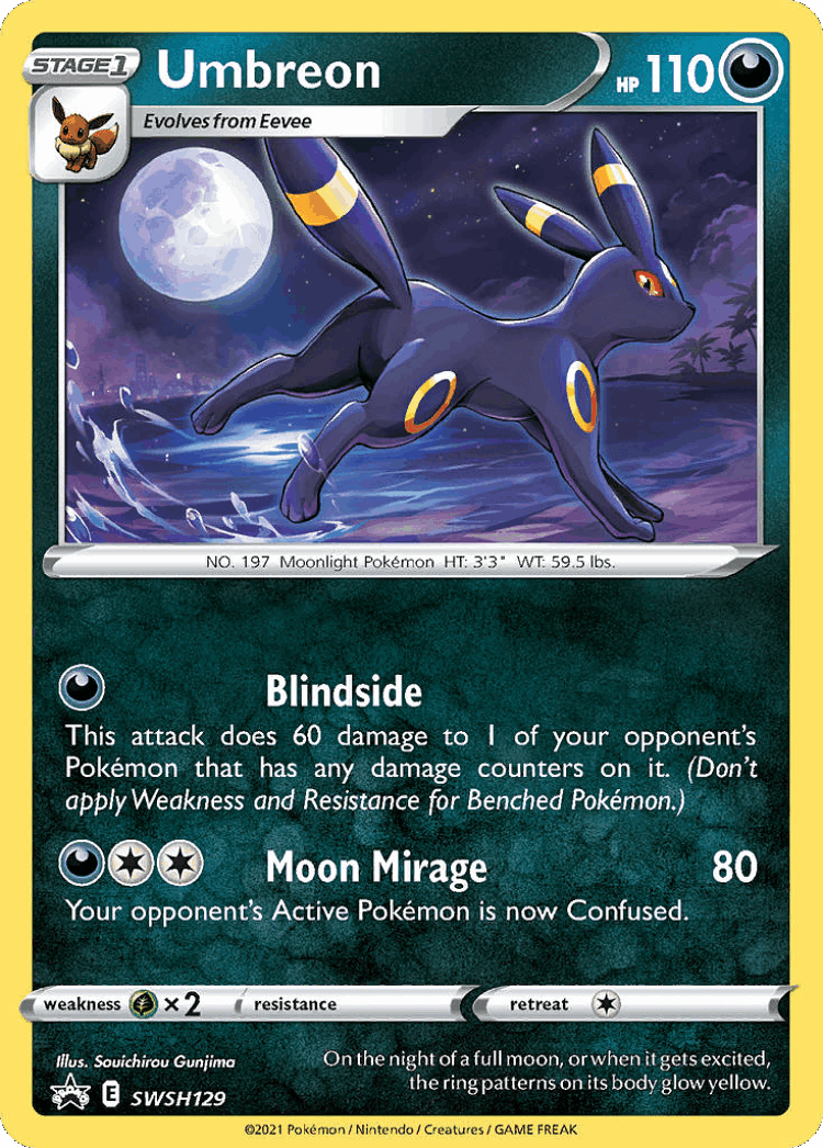 Umbreon #129 from SWSH Black Star Promos - Promo - Illustrated by Souichirou Gunjima
