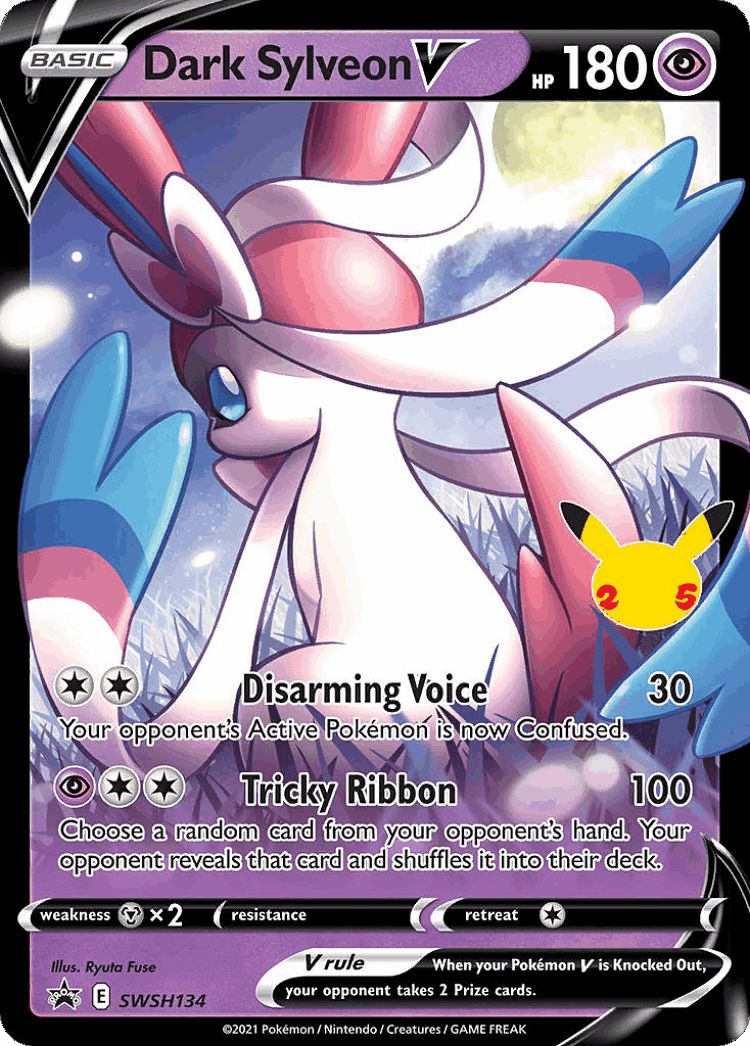 Dark Sylveon V #134 from SWSH Black Star Promos - Promo - Illustrated by Ryuta Fuse