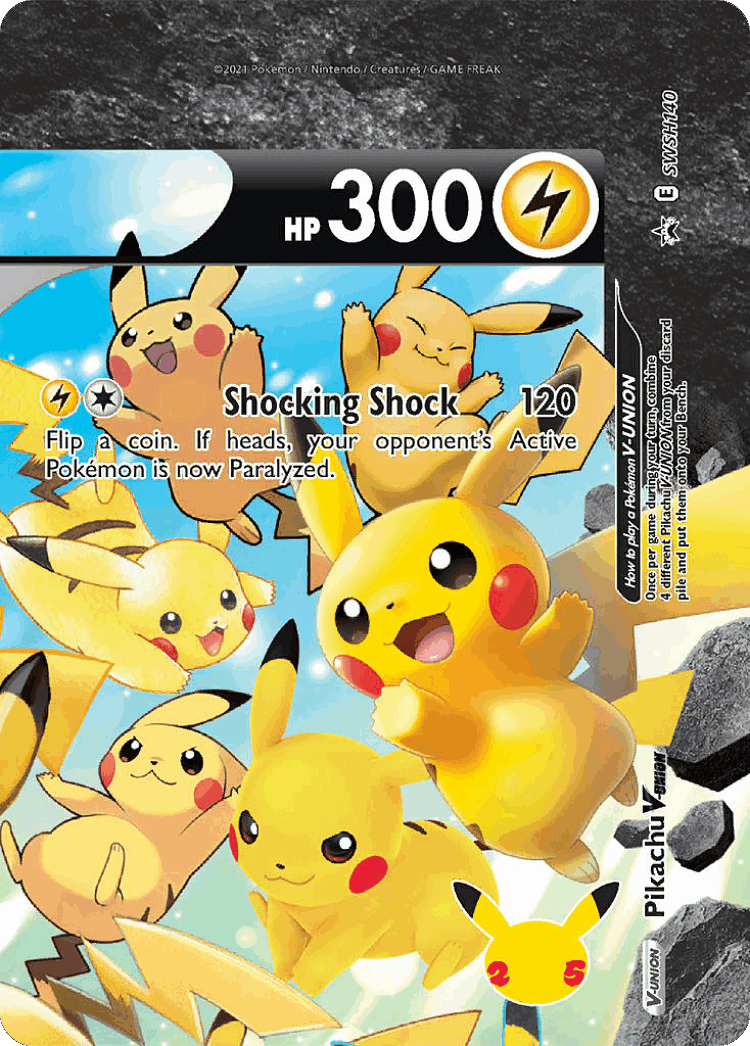 Pikachu V-UNION #140 from SWSH Black Star Promos - Promo