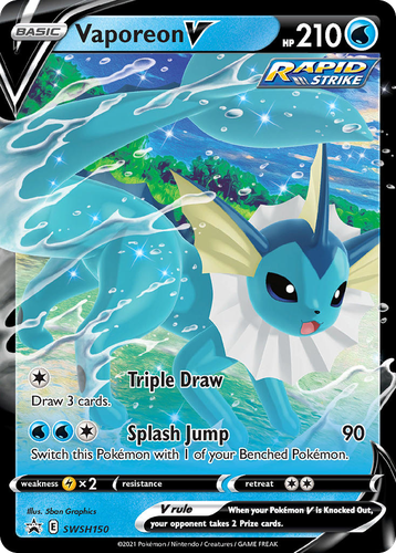 Vaporeon V 150, SWSH Black Star Promos
