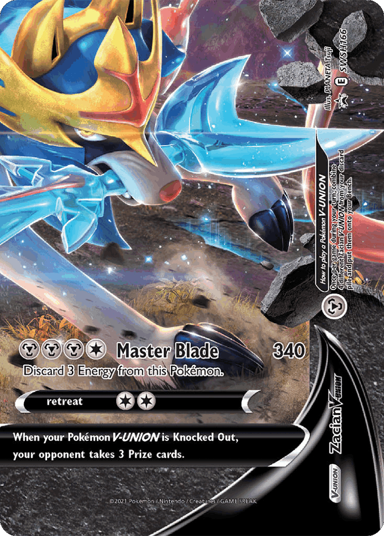 Zacian V-UNION #166 from SWSH Black Star Promos - Promo - Illustrated by PLANETA Tsuji