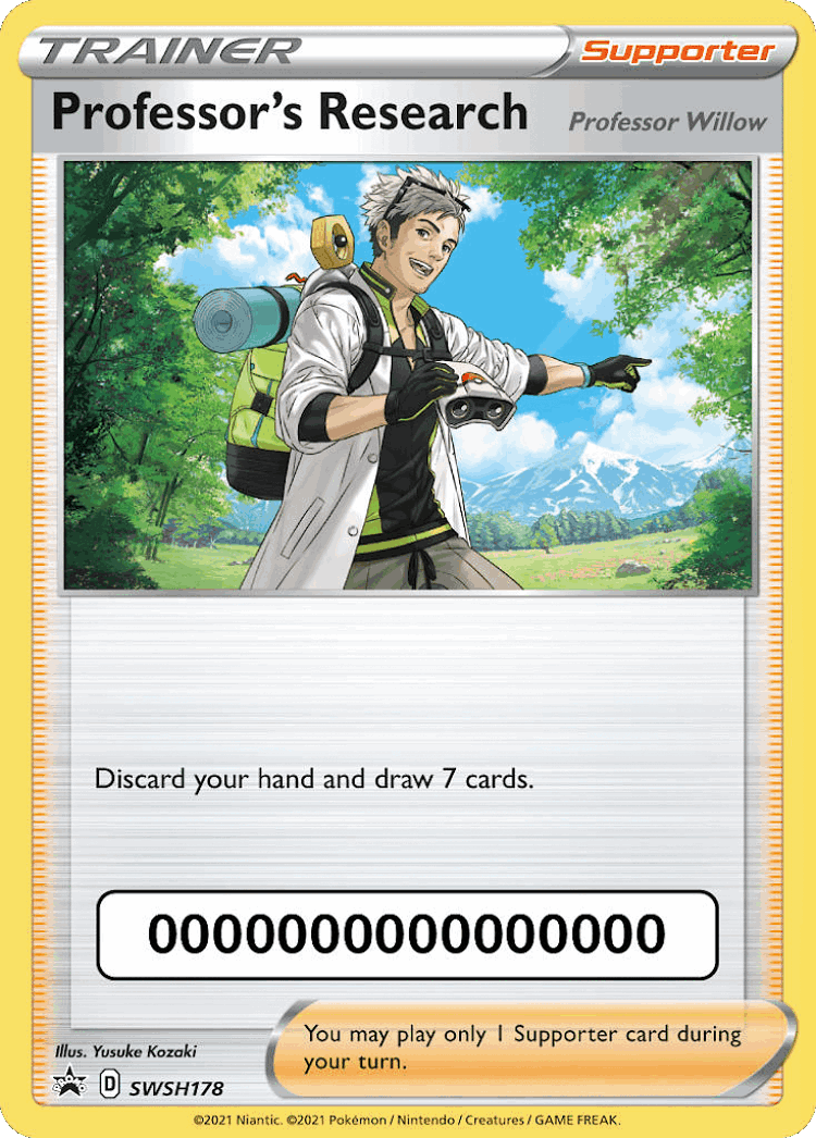 Professor's Research #178 from SWSH Black Star Promos - Promo - Illustrated by Yusuke Kozaki