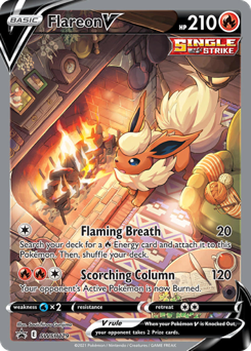 Flareon V #179 from SWSH Black Star Promos - Promo - Illustrated by Souichirou Gunjima
