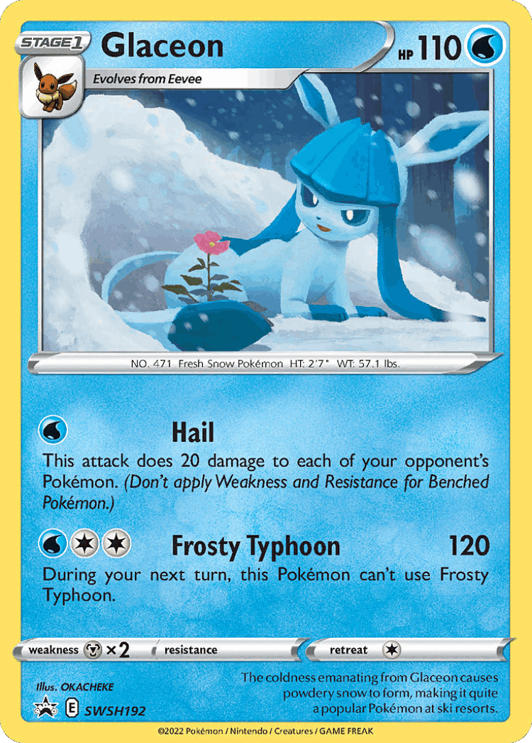 Glaceon #192 from SWSH Black Star Promos - Promo - Illustrated by OKACHEKE