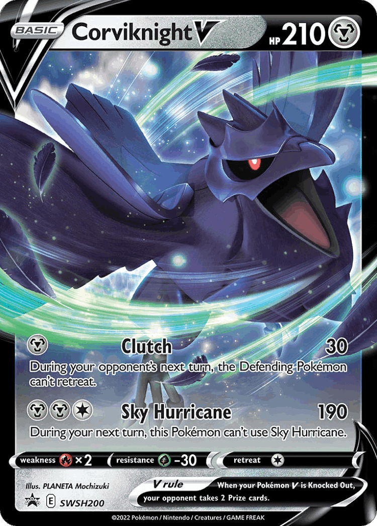 Corviknight V #200 from SWSH Black Star Promos - Promo - Illustrated by PLANETA Mochizuki