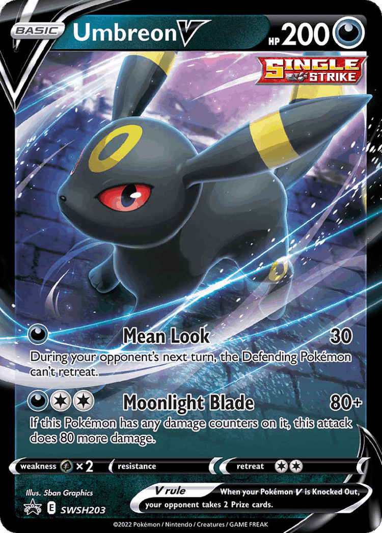 Umbreon V #203 from SWSH Black Star Promos - Promo - Illustrated by 5ban Graphics