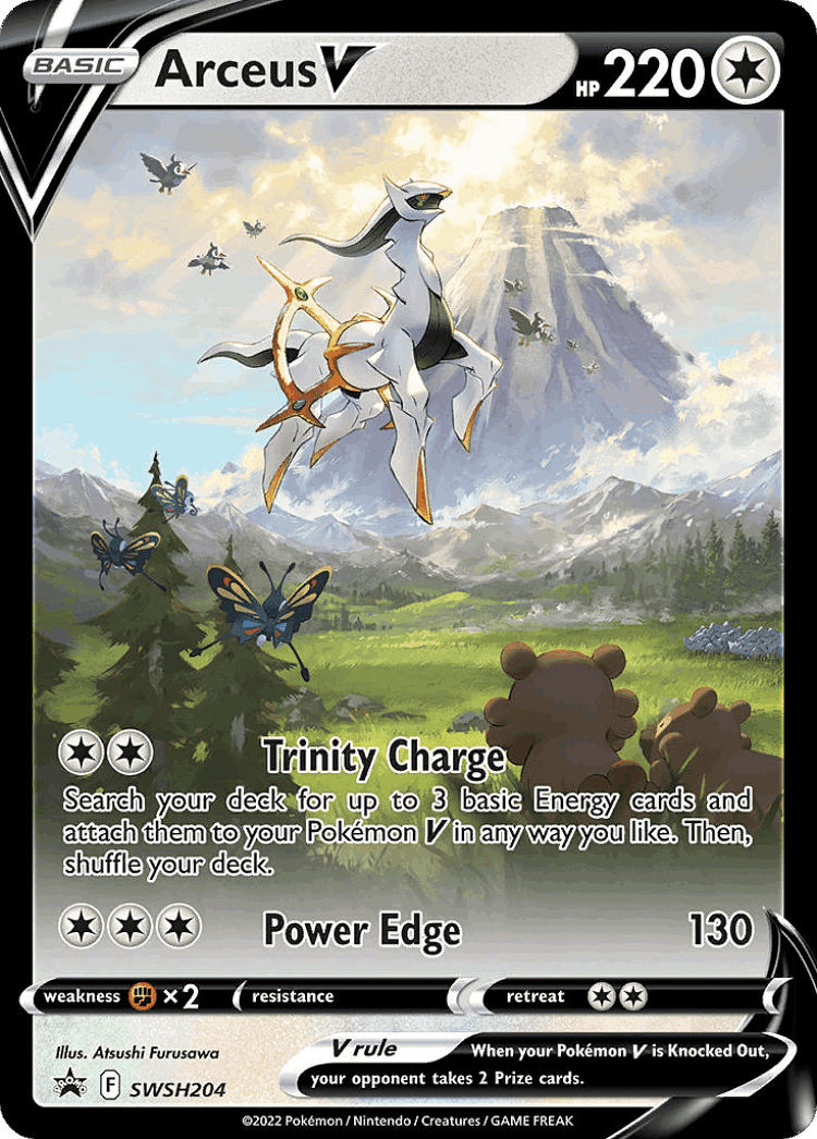 Arceus V #204 from SWSH Black Star Promos - Promo - Illustrated by Atsushi Furusawa