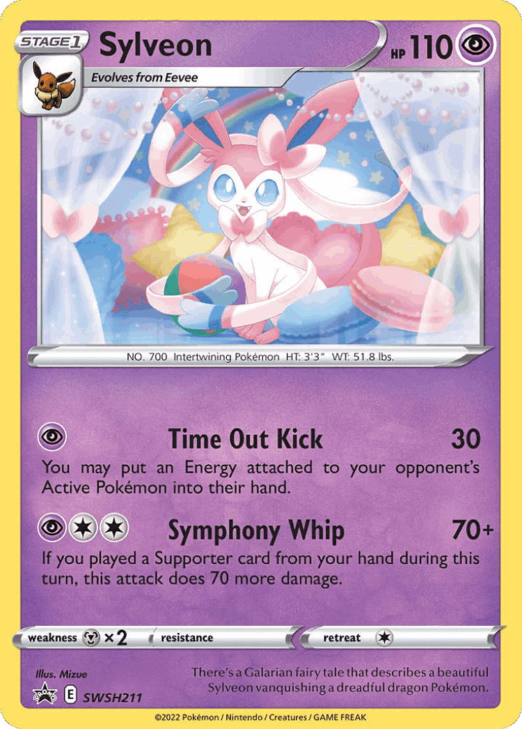 Sylveon #211 from SWSH Black Star Promos - Promo - Illustrated by Mizue