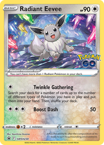 Radiant Eevee 230, SWSH Black Star Promos