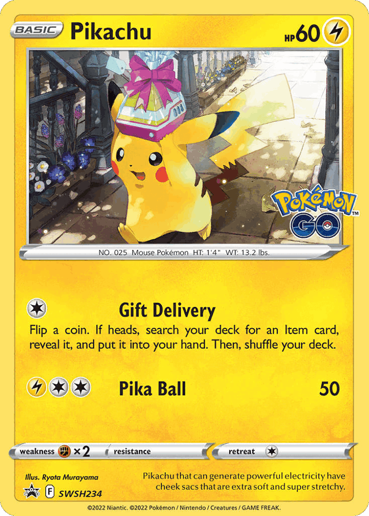 Pikachu #234 from SWSH Black Star Promos - Promo - Illustrated by Ryota Murayama