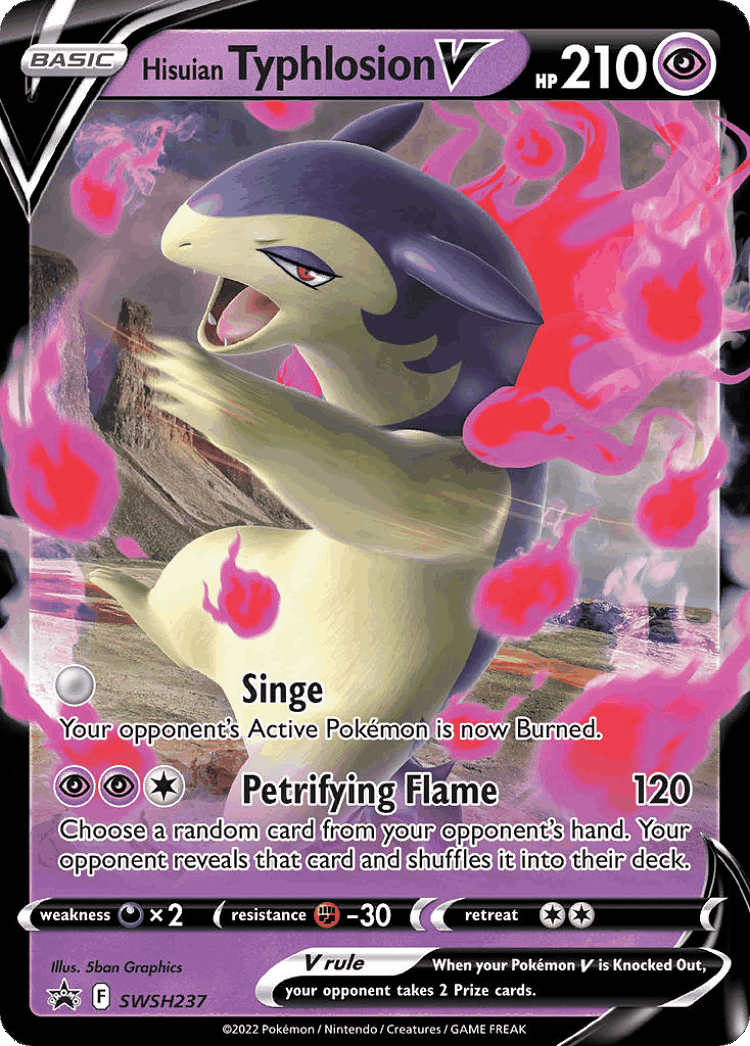 Hisuian Typhlosion V #237 from SWSH Black Star Promos - Promo - Illustrated by 5ban Graphics