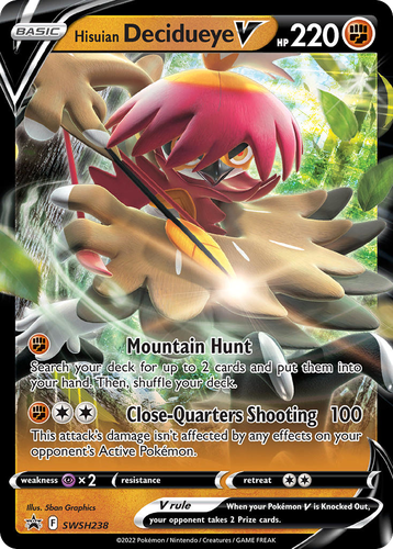 Hisuian Decidueye V 238, SWSH Black Star Promos