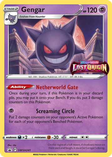 Gengar #241 from SWSH Black Star Promos - Promo - Illustrated by Uta