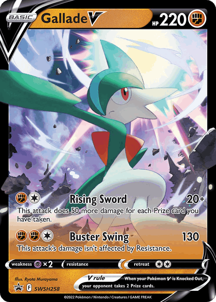 Gallade V #258 from SWSH Black Star Promos - Promo - Illustrated by Ryota Murayama