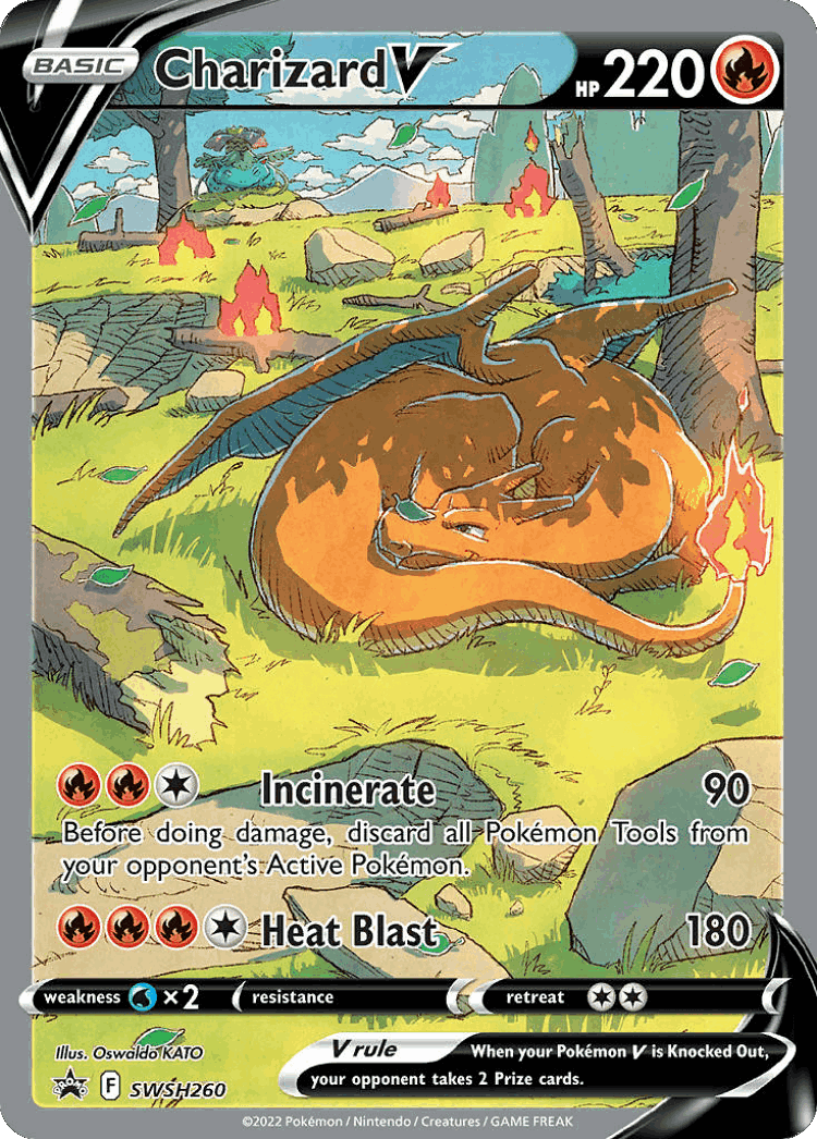 Charizard V #260 from SWSH Black Star Promos - Promo - Illustrated by Oswaldo KATO