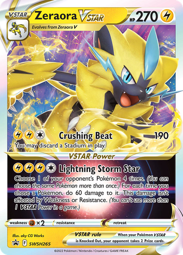 Zeraora VSTAR 265, SWSH Black Star Promos
