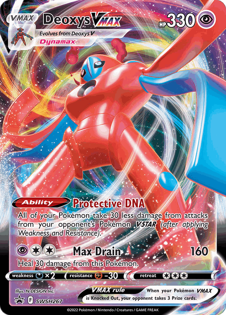 Deoxys VMAX #267 from SWSH Black Star Promos - Promo - Illustrated by N-DESIGN Inc.