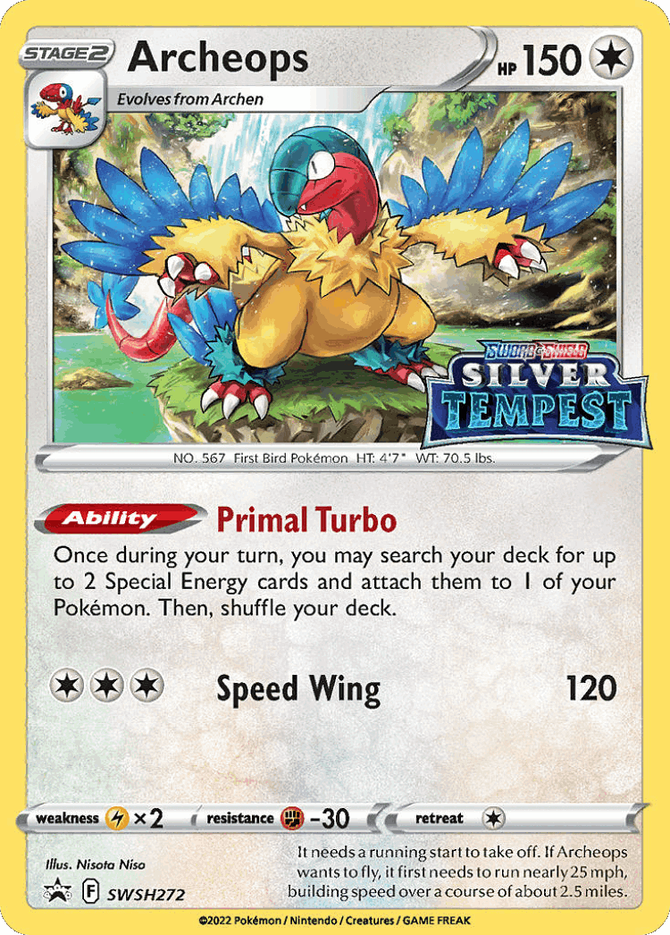 Archeops #272 from SWSH Black Star Promos - Promo - Illustrated by Nisota Niso
