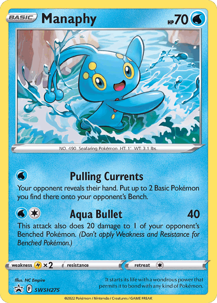 Manaphy #275 from SWSH Black Star Promos - Promo - Illustrated by NC Empire