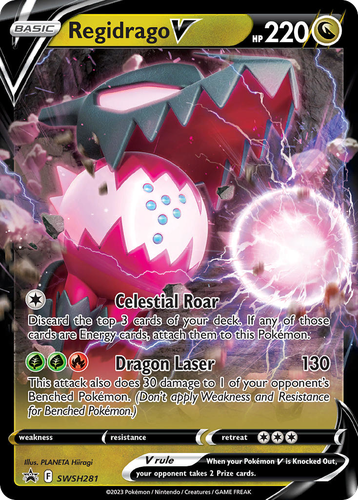 Regidrago V 281, SWSH Black Star Promos