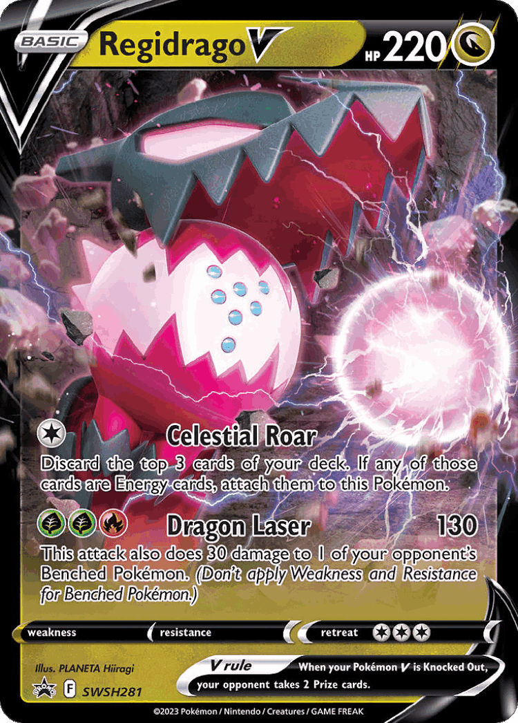Regidrago V #281 from SWSH Black Star Promos - Promo - Illustrated by PLANETA Hiiragi
