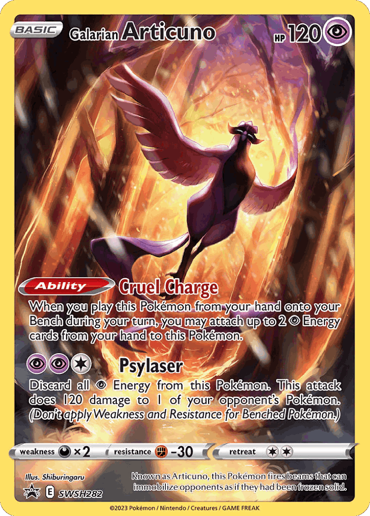 Galarian Articuno #282 from SWSH Black Star Promos - Promo - Illustrated by Shiburingaru