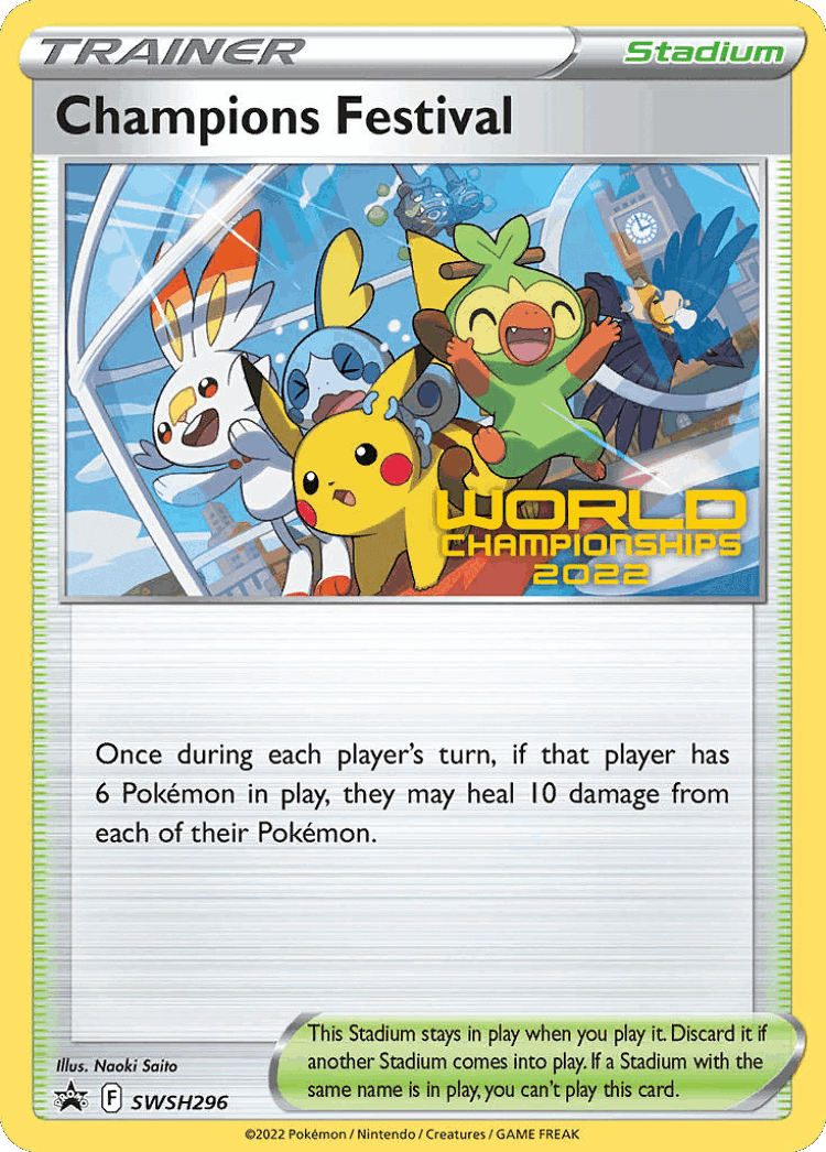 Champions Festival #296 from SWSH Black Star Promos - Promo - Illustrated by Naoki Saito