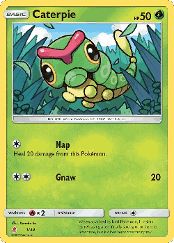 Caterpie Pokémon TCG card art