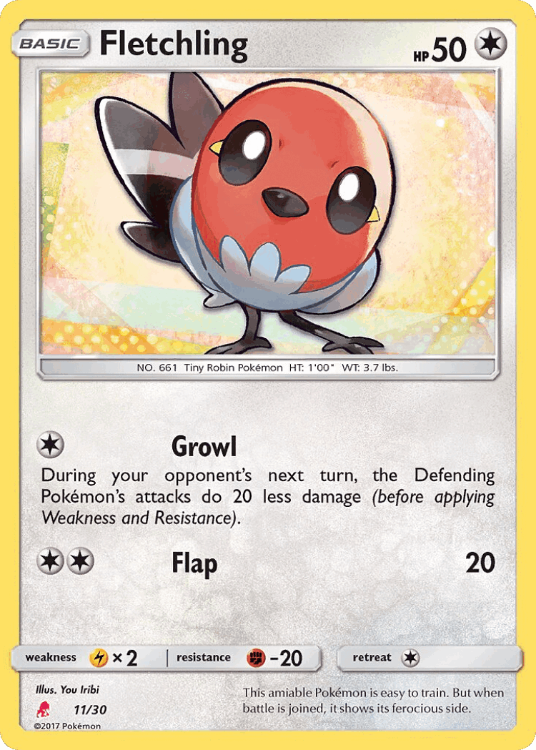 Fletchling #11 from SM Trainer Kit Lycanroc - Common - Illustrated by You Iribi