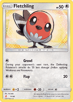 Fletchling Pokémon TCG card art