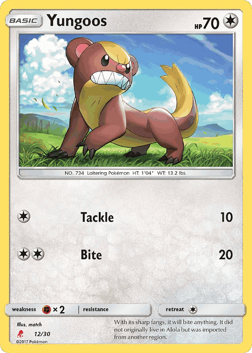 Yungoos Pokémon TCG card art