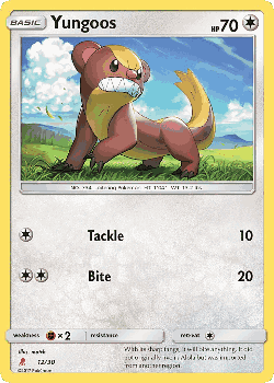 Yungoos Pokémon TCG card art