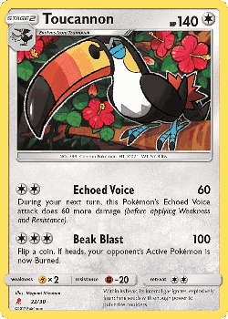 Toucannon Pokémon TCG card art