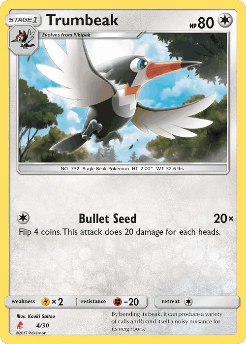Trumbeak Pokémon TCG card art