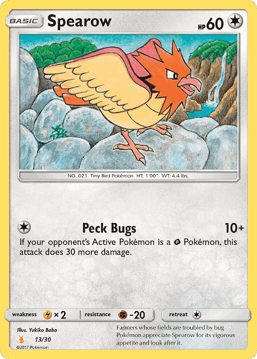 Spearow Pokémon TCG card art