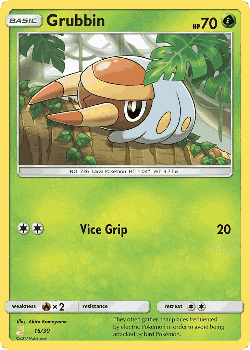 Grubbin Pokémon TCG card art