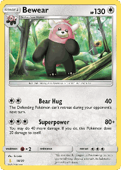 Bewear Pokémon TCG card art
