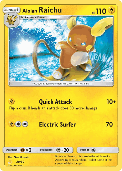 Alolan Raichu 30, SM Trainer Kit Alolan Raichu