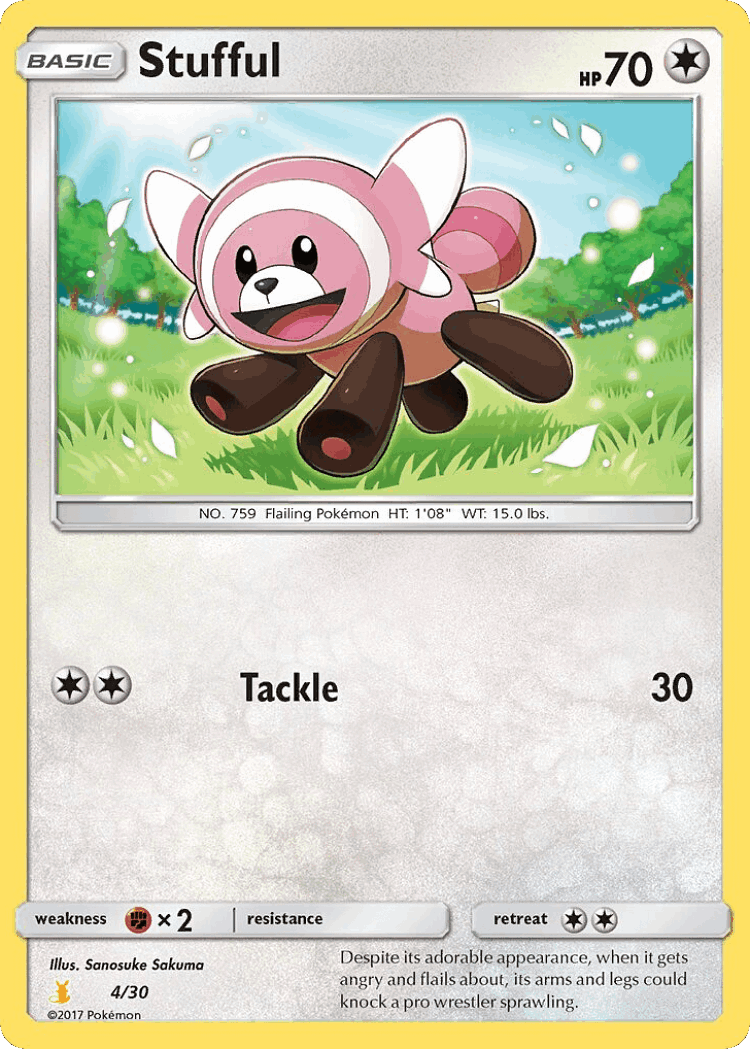 Stufful #4 from SM Trainer Kit Alolan Raichu - Common - Illustrated by Sanosuke Sakuma