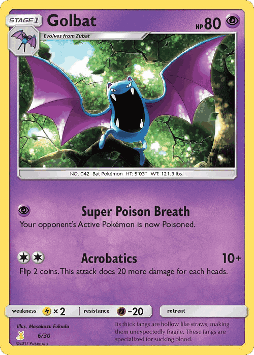 Golbat SM Trainer Kit Alolan Raichu card
