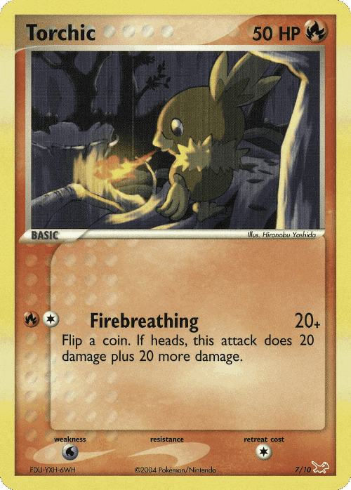 Torchic #7 from EX Trainer Kit Latias - Common - Illustrated by Hironobu Yoshida