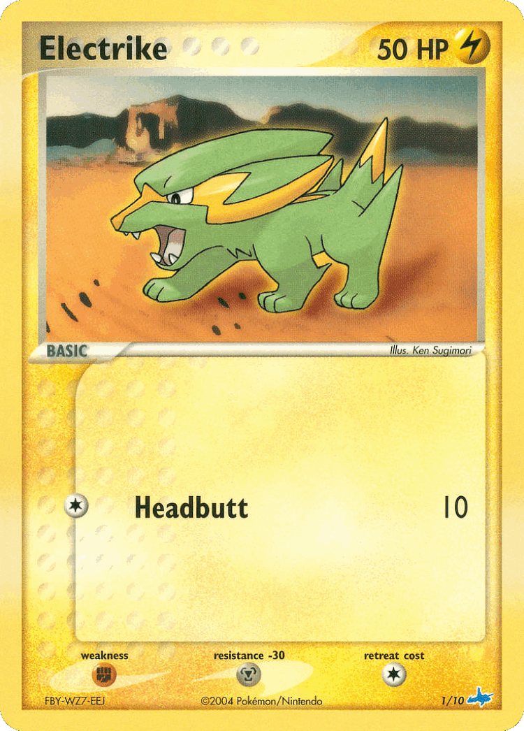 Electrike #1 from EX Trainer Kit Latios - Common - Illustrated by Ken Sugimori