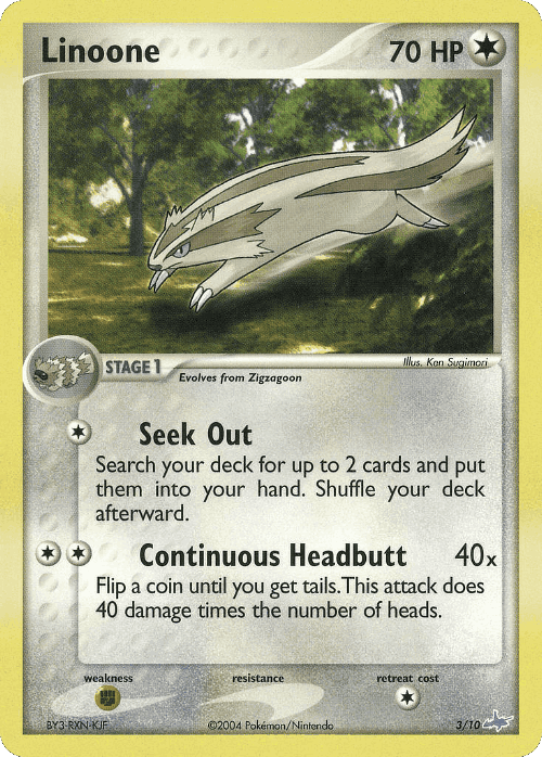 Linoone Pokémon TCG card art