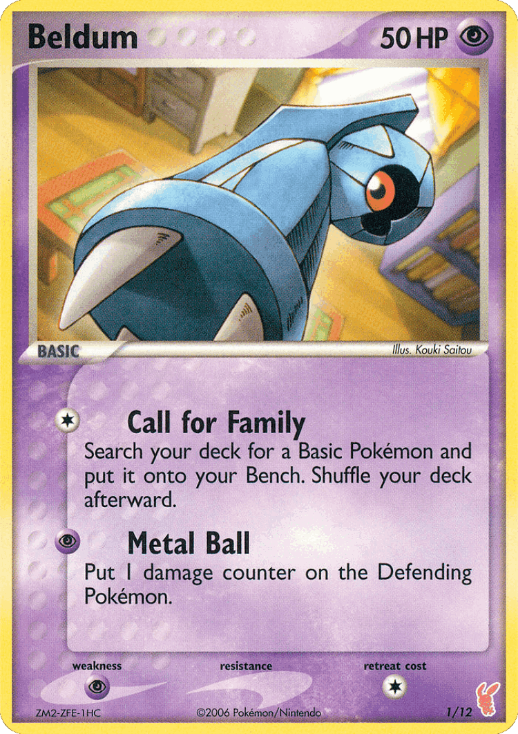 Beldum #1 from EX Trainer Kit 2 Plusle - Common - Illustrated by Kouki Saitou