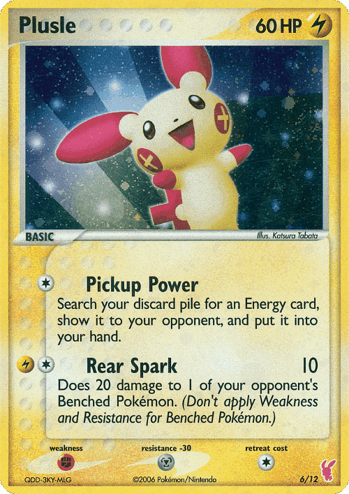Plusle Pokémon TCG card art