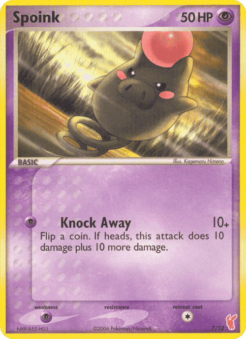 Spoink Pokémon TCG card art