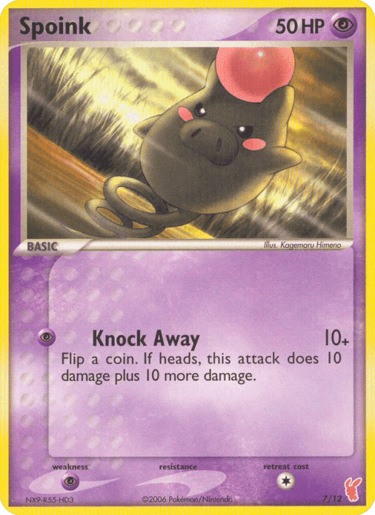 Spoink #7 from EX Trainer Kit 2 Plusle - Common - Illustrated by Kagemaru Himeno