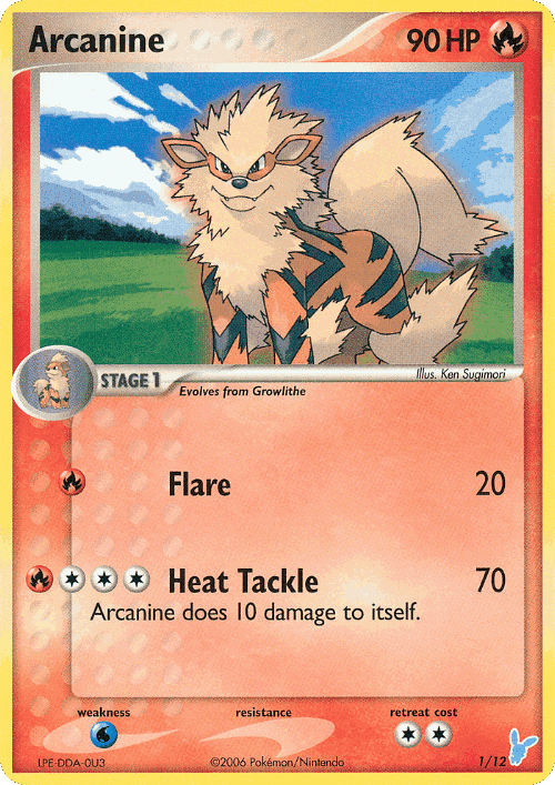 Arcanine #1 from EX Trainer Kit 2 Minun - Uncommon - Illustrated by Ken Sugimori