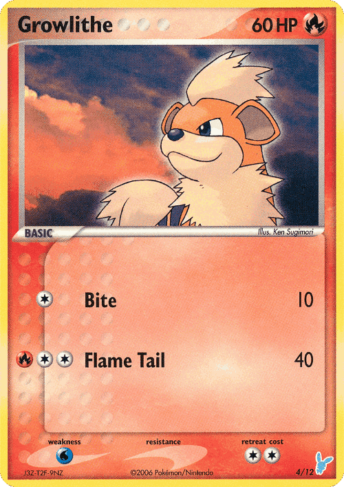 Growlithe Pokémon TCG card art